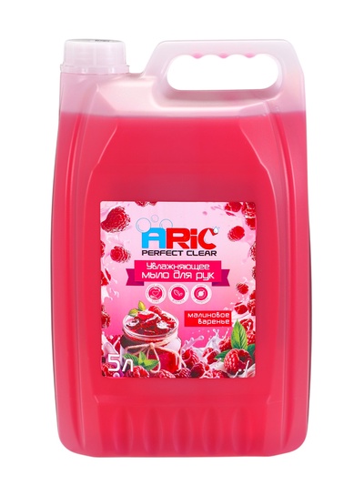 Увлажняющее жидкое мыло для рук ARIC «Малиновое варенье», гипоаллергенное, 5 л