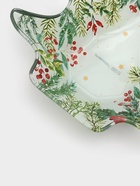 УЦЕНКА Блюдо новогоднее сервировочное Доляна «Еловые ветки», 17.7×18.5×3.5 см, стекло, белое, зелёное - Фото 5