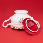 УЦЕНКА Сахарница новогодняя Доляна «Парк аттракционов», 400 мл, фарфор, белая - Фото 3