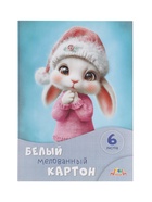 Картон белый А4, 6 листов «Пушистик», мелованный - Фото 2