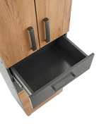 Шкаф – пенал для ванной комнаты «Пронто», с корзиной для белья, 500×330×1850 мм, цвет графит/дуб золотой - Фото 7