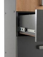 Шкаф – пенал для ванной комнаты «Пронто», с корзиной для белья, 500×330×1850 мм, цвет графит/дуб золотой - Фото 8