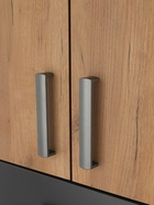 Шкаф – пенал для ванной комнаты «Пронто», с ящиками, 500×330×1850 мм, цвет графит/дуб золотой 10976699