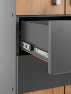 Шкаф – пенал для ванной комнаты «Пронто», с ящиками, 500×330×1850 мм, цвет графит/дуб золотой 10976699