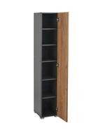 Шкаф – пенал для ванной комнаты «Пронто», 270×330×1500 мм, цвет графит/дуб золотой  (артикул 10976704)  большой выбор товаров оптом и в розницу по низким ценам с доставкой