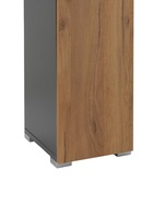 Шкаф - пенал для ванной комнаты «Пронто», 270×330×1500 мм, цвет графит/дуб золотой - Фото 8