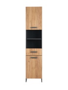 Шкаф – пенал для ванной комнаты «Пронто», 330×330×1850 мм, цвет графит/дуб золотой 10976706