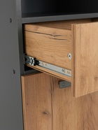 Шкаф – пенал для ванной комнаты «Пронто», 400×330×1850 мм, цвет графит/дуб золотой 10976708