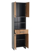 Шкаф – пенал для ванной комнаты «Пронто», 500×330×1850 мм, цвет графит/дуб золотой 10976711