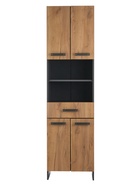 Шкаф – пенал для ванной комнаты «Пронто», 500×330×1850 мм, цвет графит/дуб золотой 10976711