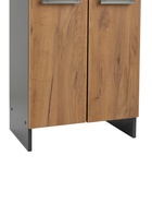 Шкаф – пенал для ванной комнаты «Пронто», 500×330×1850 мм, цвет графит/дуб золотой 10976711