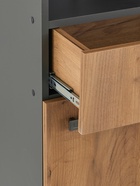 Шкаф – пенал для ванной комнаты «Пронто», 500×330×1850 мм, цвет графит/дуб золотой 10976711