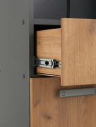 Шкаф – пенал для ванной комнаты «Пронто», 660×330×1850 мм, цвет графит/дуб золотой 10976713