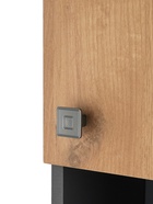 Шкаф – пенал узкий для ванной комнаты «Пронто», 2000×200×200 мм, цвет графит/дуб золотой 10976717