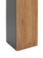 Шкаф – пенал узкий для ванной комнаты «Пронто», 2000×200×200 мм, цвет графит/дуб золотой 10976717