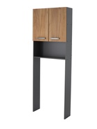 Стеллаж для ванной комнаты Пронто, графит/дуб золотой   66 х 23 х 185 см  (артикул 10976719)  большой выбор товаров оптом и в розницу по низким ценам с доставкой