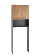 Стеллаж для ванной комнаты Пронто, графит/дуб золотой   66 х 23 х 185 см  (артикул 10976719)  большой выбор товаров оптом и в розницу по низким ценам с доставкой