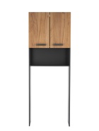 Стеллаж для ванной комнаты Пронто, графит/дуб золотой   66 х 23 х 185 см  (артикул 10976719)  большой выбор товаров оптом и в розницу по низким ценам с доставкой