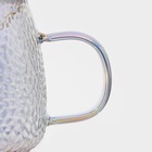 УЦЕНКА Кружка с крышкой и ложкой Magistro «Диамант», 450 мл, стекло, перламутровая - Фото 4