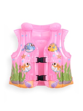 Жилет для плавания «Рыбки», надувной, р. M, от 3 лет, розовый  (артикул 10976022)  большой выбор товаров оптом и в розницу по низким ценам с доставкой