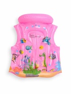 Жилет для плавания «Рыбки», надувной, р. M, от 3 лет, розовый - фото 809617858