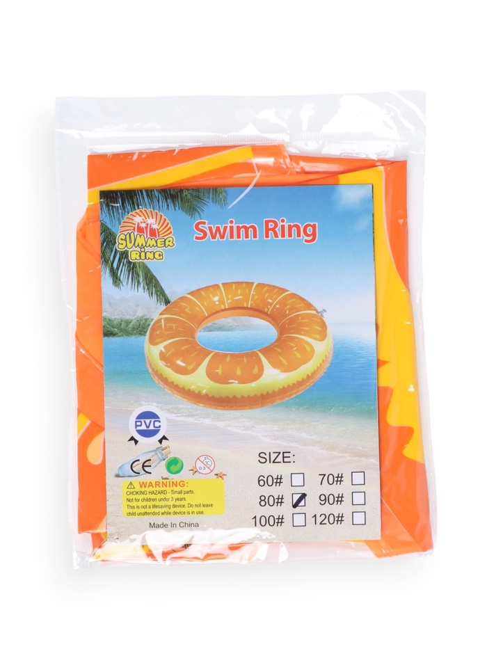 Круг для плавания «Апельсин», надувной, d=75 см, от 3 лет, оранжевый