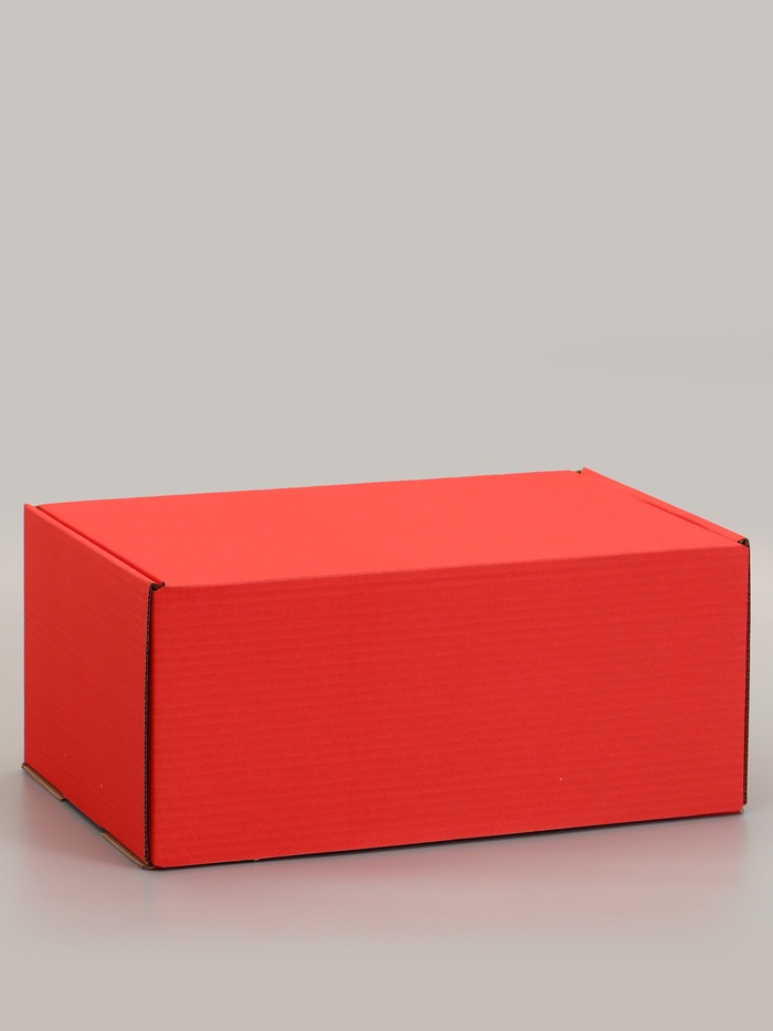 Коробка самосборная «Почтовая», красная, для подарков, хранения и отправки посылок, 40×27×18 см