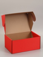 Коробка самосборная «Почтовая», красная, для подарков, хранения и отправки посылок, 40×27×18 см  (артикул 10989315)  большой выбор товаров оптом и в розницу по низким ценам с доставкой