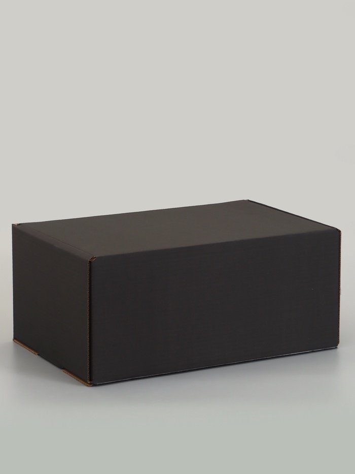 Коробка самосборная «Почтовая», черная, для подарков, хранения и отправки посылок, 40×27×18 см