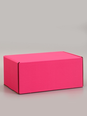 Коробка самосборная «Почтовая», розовая, для подарков, хранения и отправки посылок, 40×27×18 см