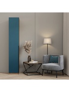 Шкаф — пенал «Хит 0.4», с полками, 400×506×2216 мм, цвет дуб вотан/аквамарин  (артикул 11013534)  большой выбор товаров оптом и в розницу по низким ценам с доставкой