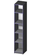 Шкаф — пенал «Хит 0.4», с полками, 400×506×2216 мм, цвет белый/мокко  (артикул 11013537)  большой выбор товаров оптом и в розницу по низким ценам с доставкой