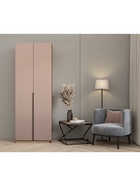 Шкаф прямой двухстворчатый «Хит 0.8», 800×506×2216 мм, цвет дуб вотан/пудра  (артикул 11013539)  большой выбор товаров оптом и в розницу по низким ценам с доставкой