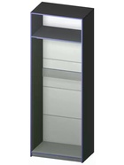 Шкаф прямой двухстворчатый «Хит 0.8», 800×506×2216 мм, цвет дуб вотан/пудра  (артикул 11013539)  большой выбор товаров оптом и в розницу по низким ценам с доставкой