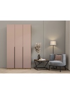 Шкаф прямой трёхстворчатый «Хит 1.2», 1200×506×2216 мм, цвет дуб вотан/пудра  (артикул 11013544)  большой выбор товаров оптом и в розницу по низким ценам с доставкой