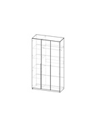 Шкаф прямой трёхстворчатый «Хит 1.2», 1200×506×2216 мм, цвет белый/мокко  (артикул 11013546)  большой выбор товаров оптом и в розницу по низким ценам с доставкой