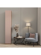 Шкаф — пенал «Вертикаль 0.4», с полками, 400×506×2216 мм, цвет дуб вотан/пудра  (артикул 11013553)  большой выбор товаров оптом и в розницу по низким ценам с доставкой