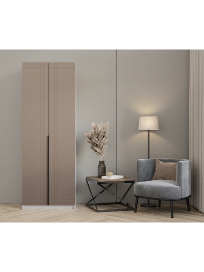 Шкаф прямой двухстворчатый «Вертикаль 0.8», 800×506×2216 мм, цвет белый/мокко