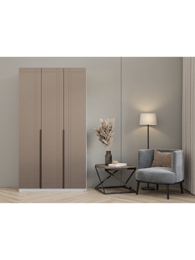 Шкаф прямой трёхстворчатый «Вертикаль 1.2», 1200×506×2216 мм, цвет белый/мокко