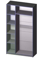 Шкаф прямой трёхстворчатый «Вертикаль 1.2», 1200×506×2216 мм, цвет белый/мокко  (артикул 11013564)  большой выбор товаров оптом и в розницу по низким ценам с доставкой