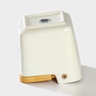 УЦЕНКА Банка для сыпучих продуктов «Эстет. Овощи», 250 мл, 9.5×9.5×9 см, с бамбуковой крышкой, с ложкой, фарфоровая, белая - Фото 7