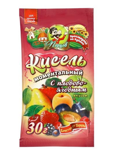 Кисель моментальный, с плодово-ягодным вкусом, б/п, 30 г