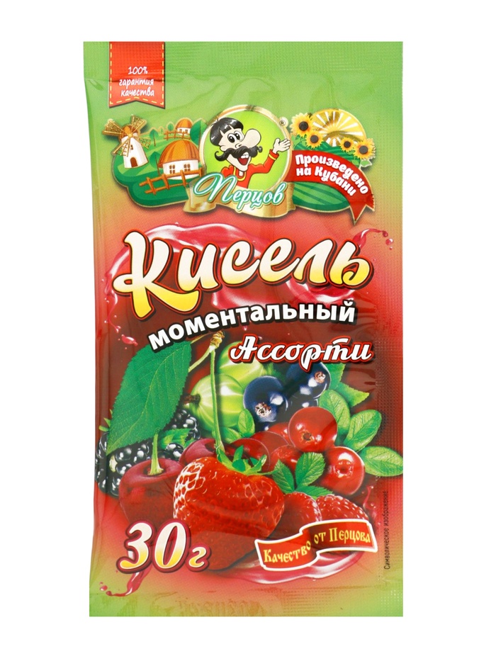 Кисель моментальный, АССОРТИ, б/п, 30 г - Фото 1