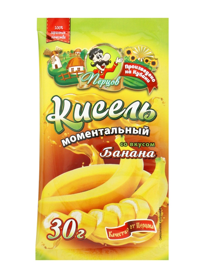 Кисель моментальный, со вкусом банана, б/п, 30 г - Фото 1