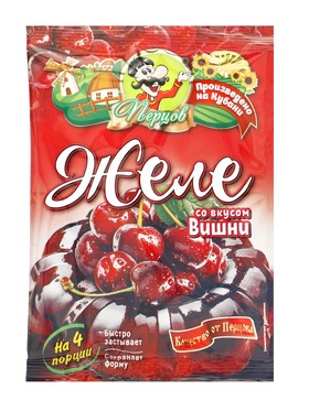 Желе со вкусом вишни, на 4 порции, 90 г