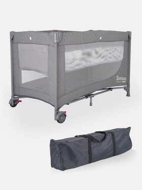 Манеж детский RANT ROMANO, серый  (артикул 11008063)  большой выбор товаров оптом и в розницу по низким ценам с доставкой