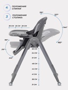 Стульчик для кормления детский, Rant Манго, графит 11009483