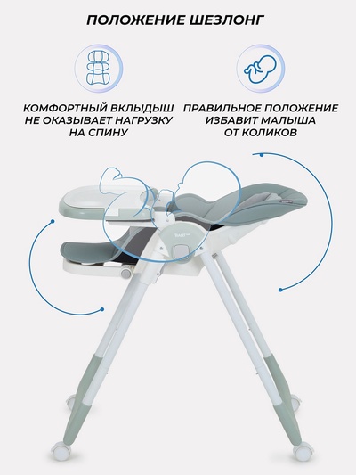 Стульчик для кормления детский, Rant Манго, зеленый