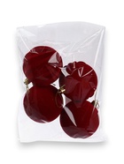 УЦЕНКА Набор шаров пластик d-8 см, 4 шт "Бархатный зной" красный - Фото 2