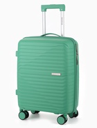 Чемодан на колёсах, 20", РР, кодовый замок, 38×22×56 см, зелёный - Фото 1
